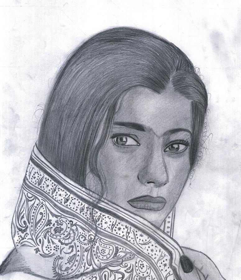 Kajol Drawing By Bobby Dar - Pixels