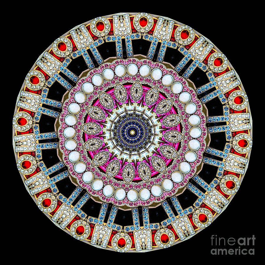Abstract Photograph - Kaleidoscope Colorful Jeweled Rhinestones #4 by Amy Cicconi
