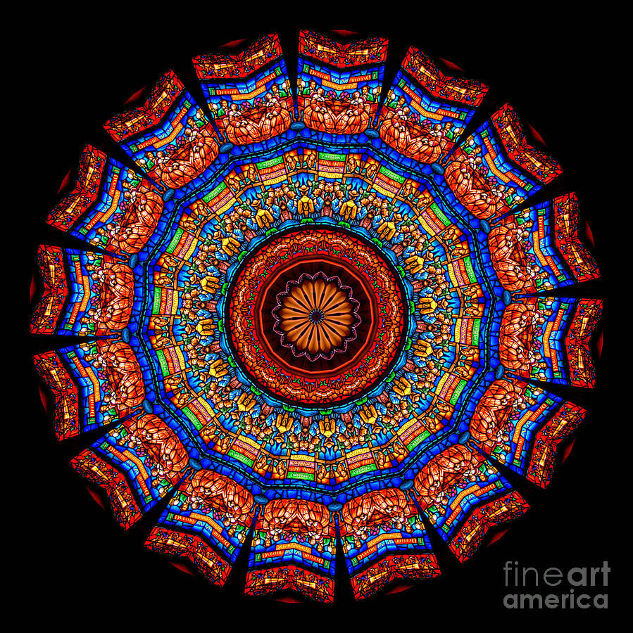 Kaleidoscope Stained Glass Window Series #4 Photograph by Amy Cicconi