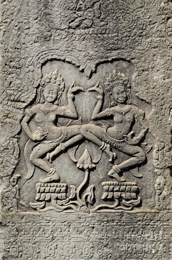 Khmer Stone Carvings Angkor Wat Cambodia Photograph