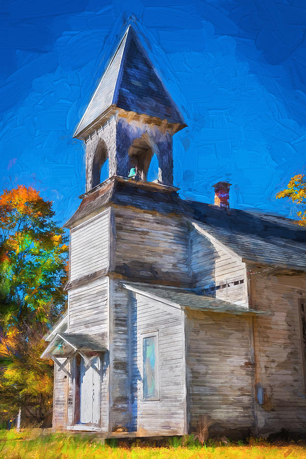 Architecture Photograph - Lafayette Baptist Church Lafayette Sussex County NJ Painted  #4 by Rich Franco