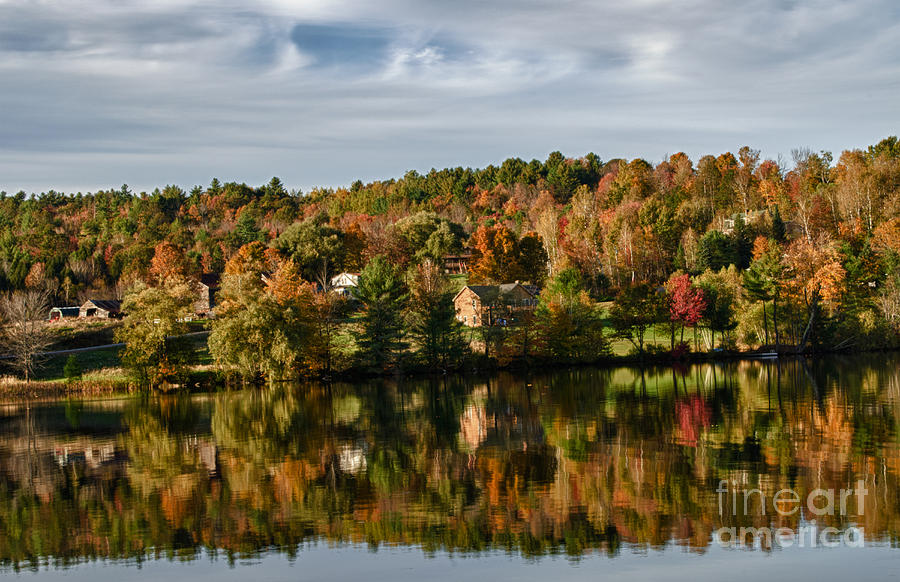 Lake Pennasseewassee With Fall Foliage #4 Photograph by Bill Bachmann