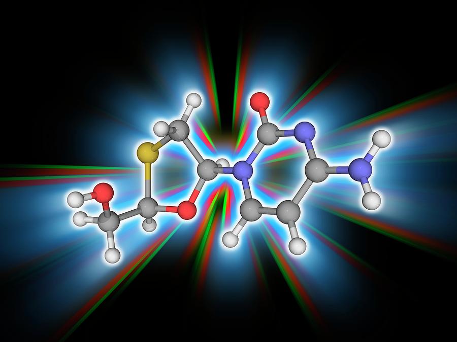 Lamivudine Drug Molecule #4 Photograph by Laguna Design/science Photo Library
