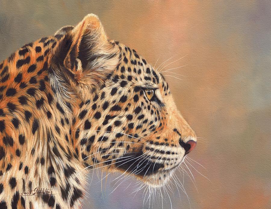 Leopard Painting - Leopard #4 by David Stribbling
