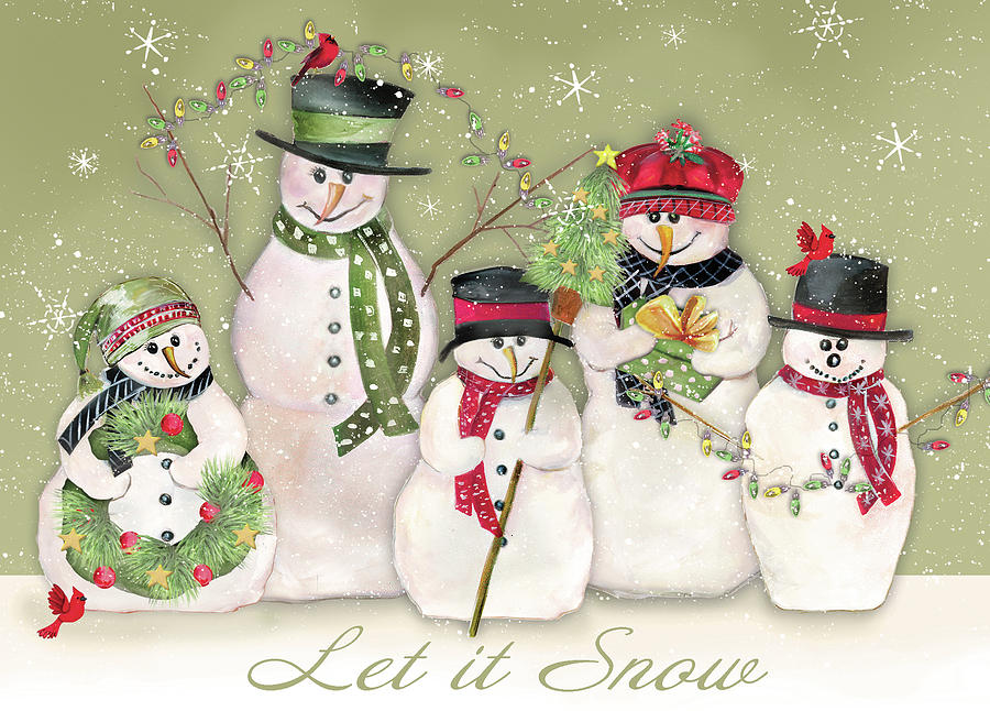 Let It Snow Painting by P.s. Art Studios