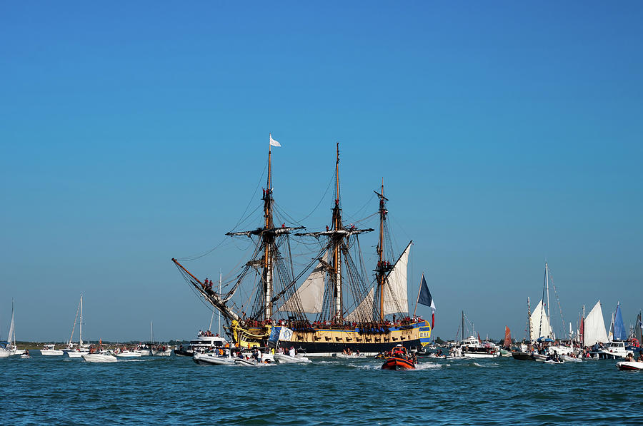 Lhermione Ship In The Estuary #4 Photograph by Panoramic Images
