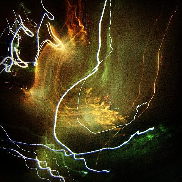 Abstract Photograph - #light #move #blur #blurry #cars #night #4 by Joe Giampaoli
