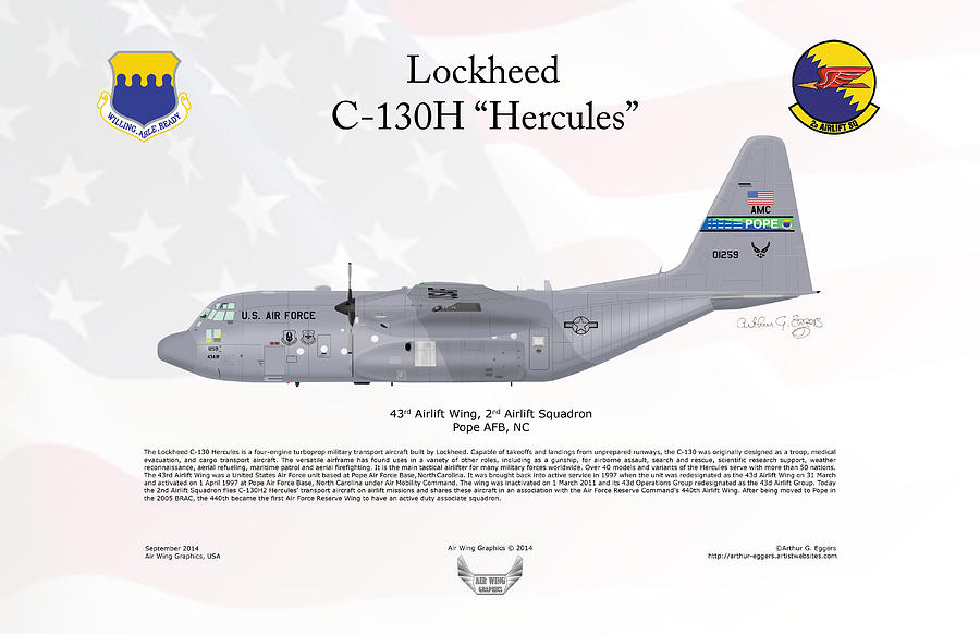 Lockheed C-130H Hercules #6 Digital Art by Arthur Eggers