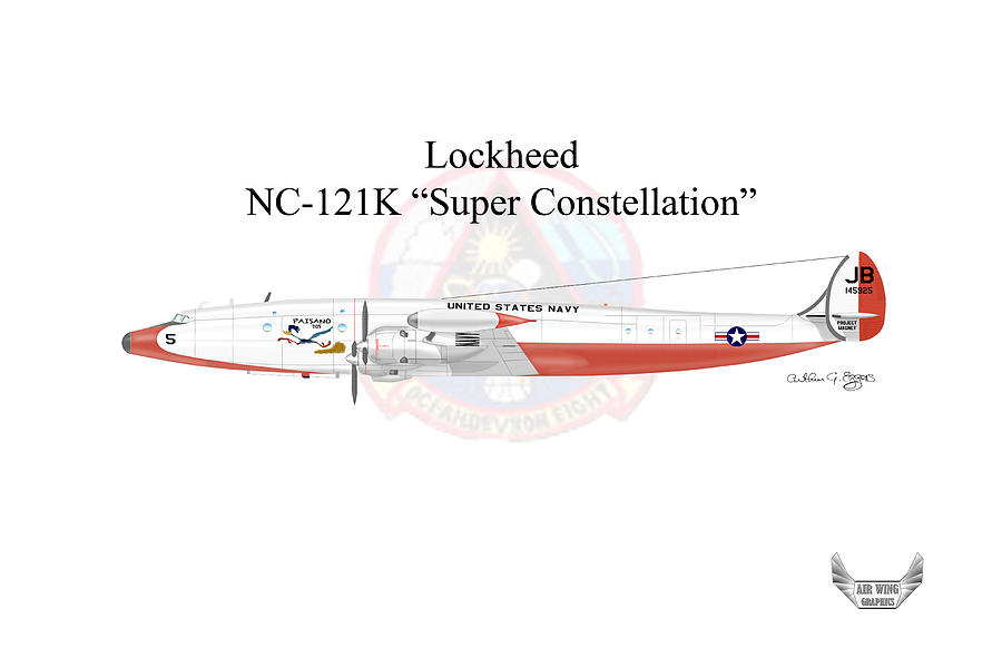 Lockheed NC-121K Super Constellation Project Magnet #4 Digital Art by Arthur Eggers