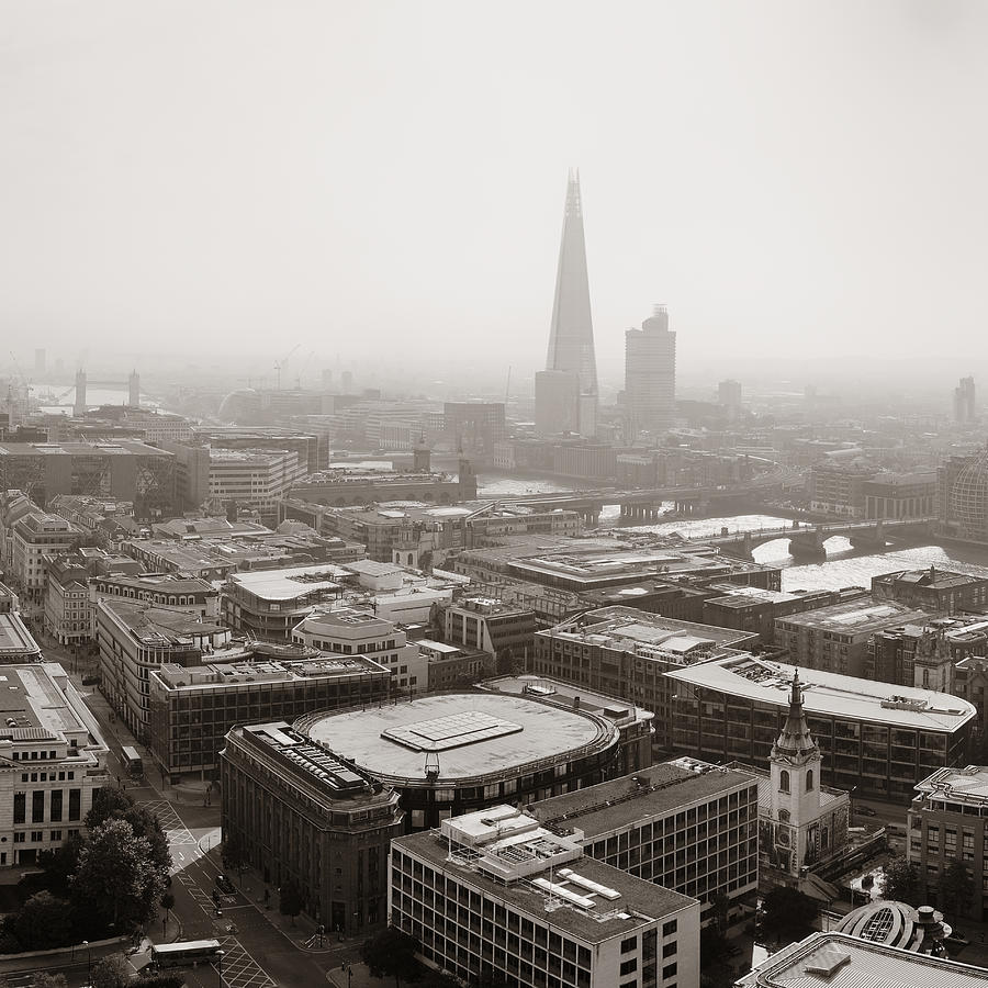 London rooftop view panorama #4 Photograph by Songquan Deng
