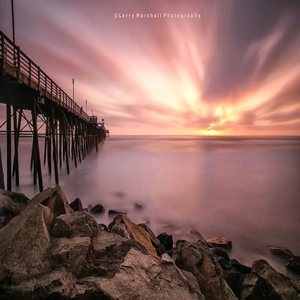 Long Exposure Sunset At The Oceanside #4 Photograph by Larry Marshall