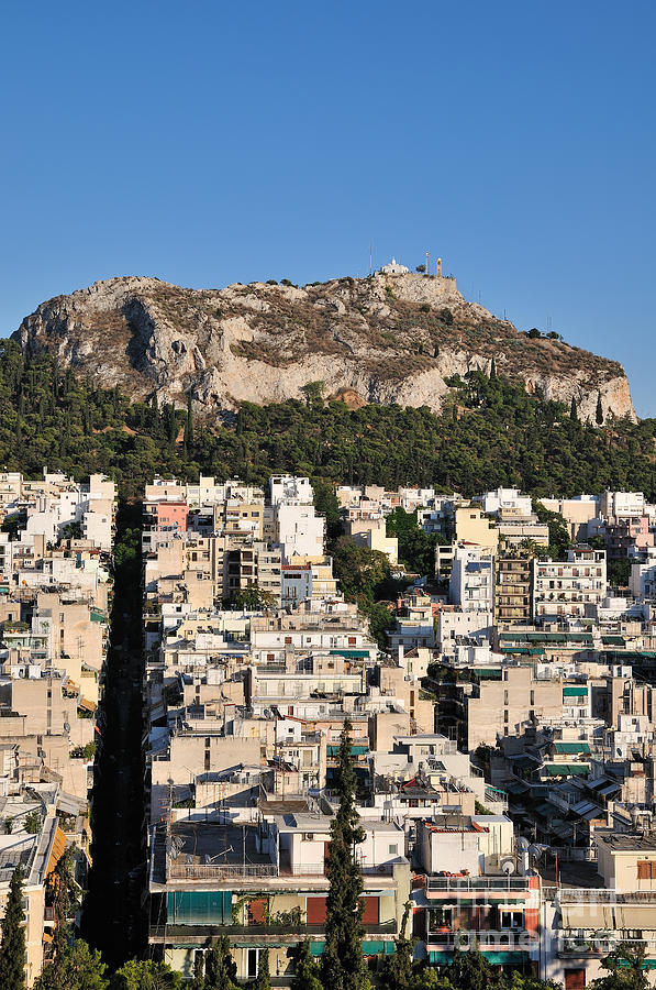 Lycabettus hill during sunset Photograph by George Atsametakis