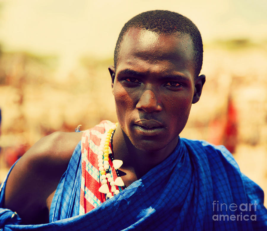 Maasai man portrait in Tanzania #4 Photograph by Michal Bednarek