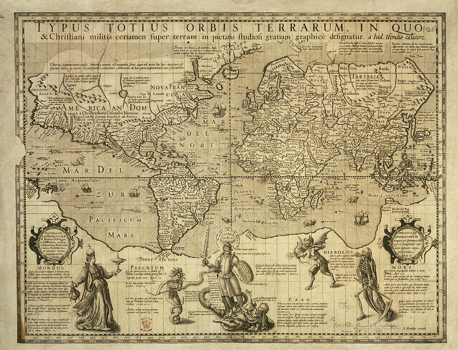 Map Of The World Photograph by British Library