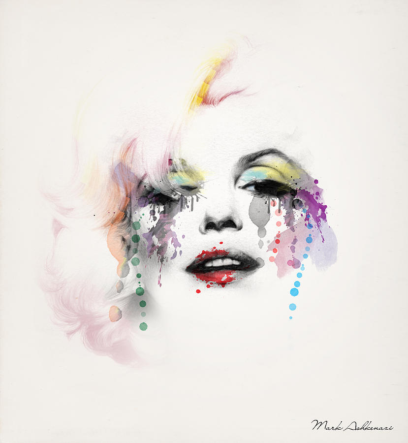 Marilyn Monroe Painting - Marilyn Monroe by Mark Ashkenazi Marilyn Monroe Painting - Marilyn Monroe by Mark Ashkenazi