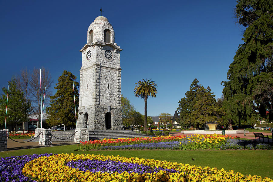 Spring Photograph - Memorial Clock Tower, Seymour Square #4 by David Wall
