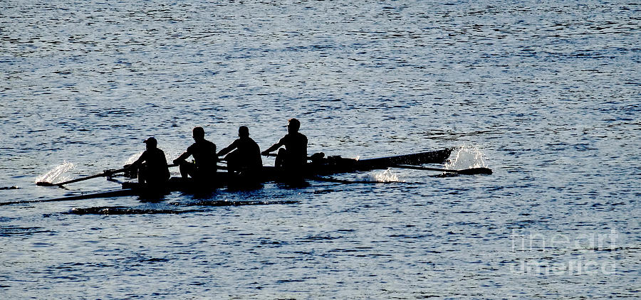 4 Men on the River Photograph by Christopher Plummer