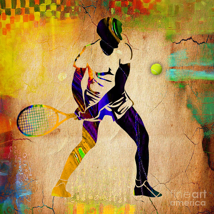 Mens Tennis #4 Mixed Media by Marvin Blaine