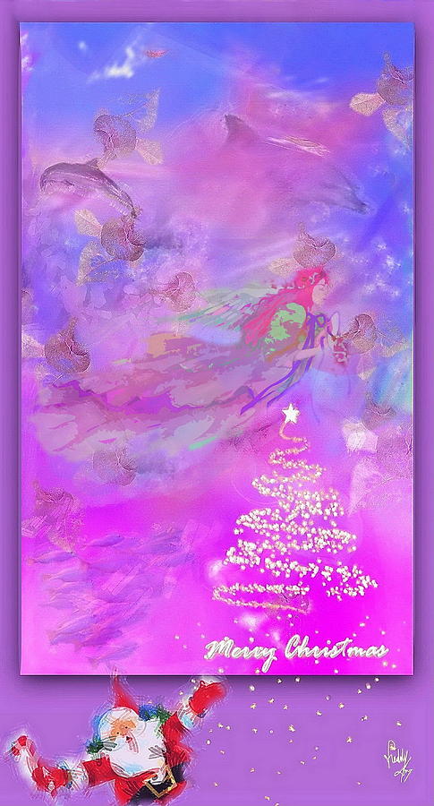 Christmas Mixed Media - Merry Christmas by Freddy Kirsheh