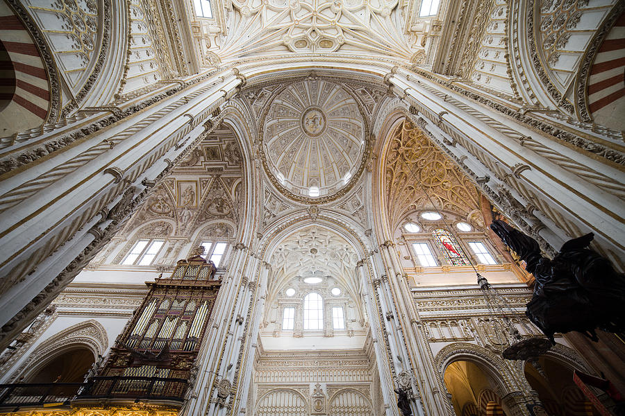 Architecture Photograph - Mezquita Cathedral Interior in Cordoba #4 by Artur Bogacki