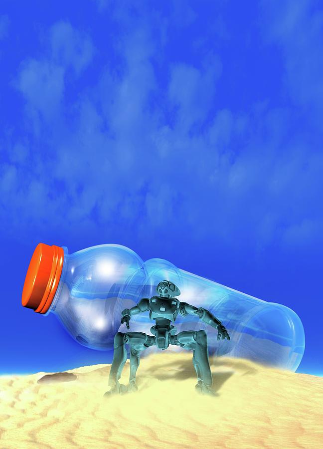Bottle Photograph - Microrobot #4 by Victor Habbick Visions/science Photo Library