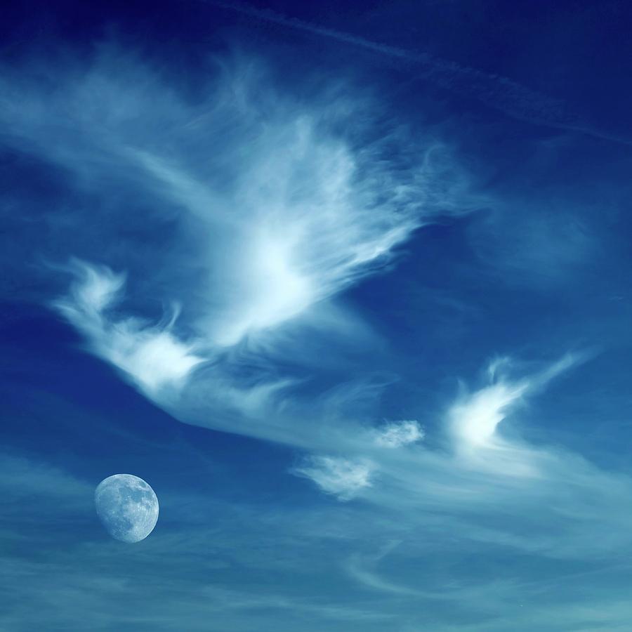 Moon In Cloudy Sky #4 Photograph by Detlev Van Ravenswaay