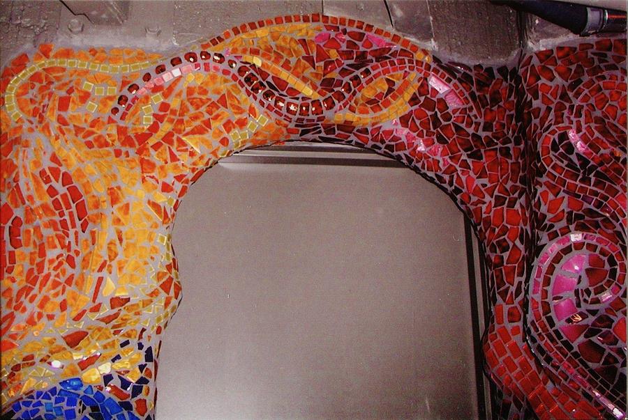 Mosaic Doorway #4 Ceramic Art by Charles Lucas