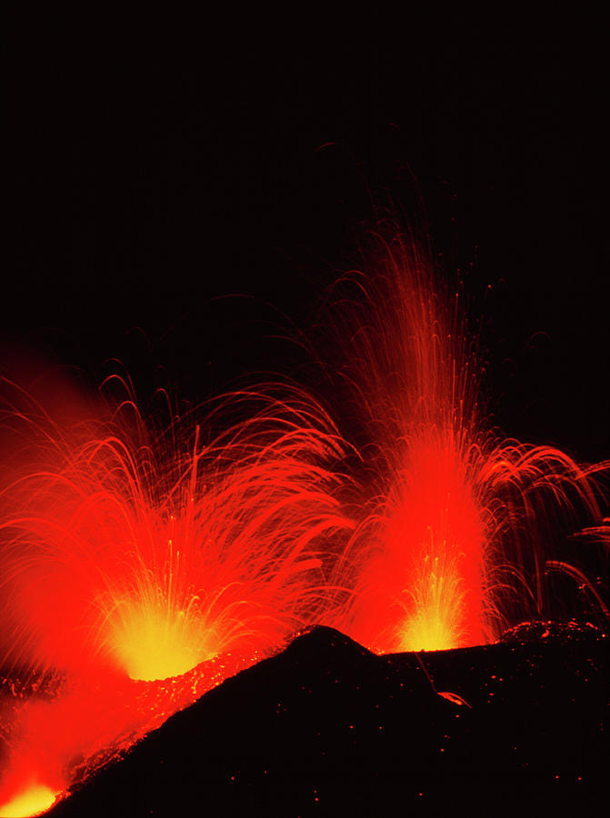 Mount Etna Volcano Erupting #4 Photograph by Jeremy Bishop/science Photo Library