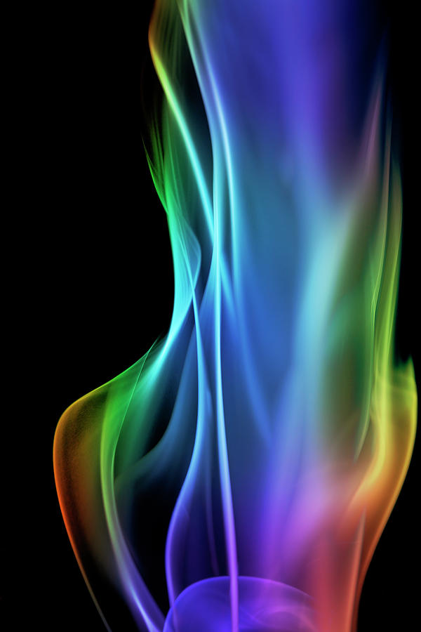 Multicolored Smoke On A Black Background #4 Photograph by Gm Stock Films