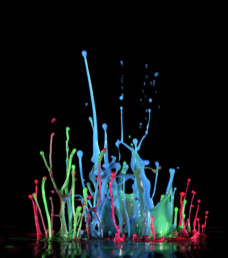 Multicoloured Splashes Photograph by Wladimir Bulgar/science Photo ...