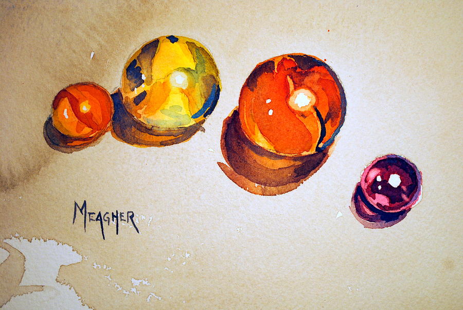 Marbles Painting - 4 Of A Kind by Spencer Meagher