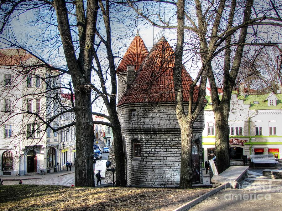 City Pyrography - Old Tallinn Estonia #4 by Yury Bashkin