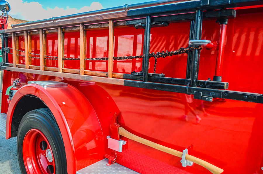 Red Photograph - Ole Time Fire Truck Series #4 by Kelly Kitchens