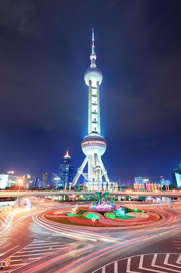 oriental pearl tower in Shanghai #4 Photograph by Songquan Deng