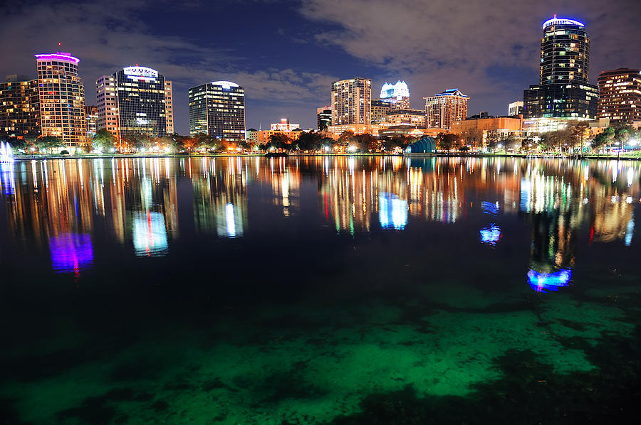 Orlando downtown dusk #4 Photograph by Songquan Deng