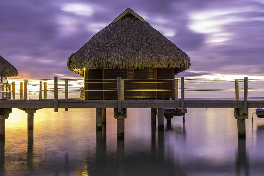 Overwater Bungalows in Tahiti #1 Photograph by Mel Ashar