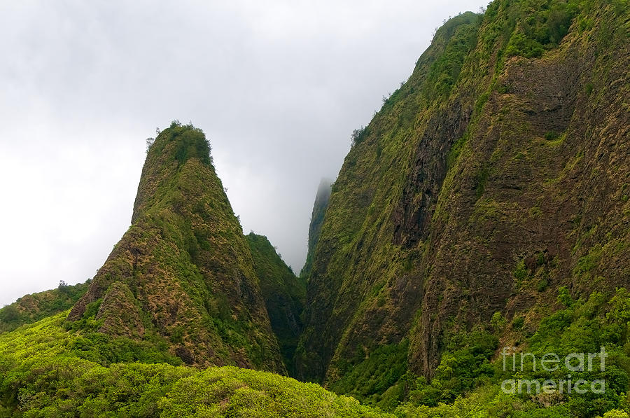 Overview of the Iao Needle State Park Maui Hawaii USA #4 Photograph by Don Landwehrle