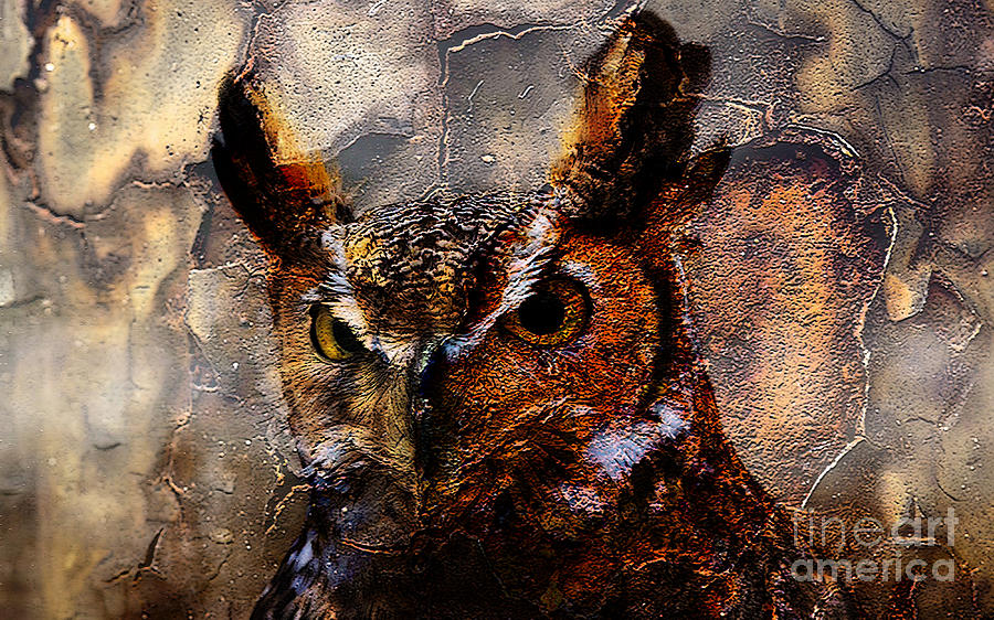 Owl #4 Mixed Media by Marvin Blaine