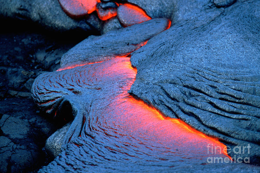 Pahoehoe Lava, Kilauea Volcano, Hawaii #4 Photograph by Douglas Peebles