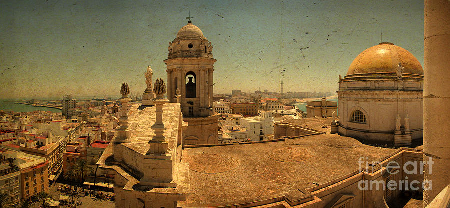Panorama of the town of Cadiz in Spain #2 Photograph by Perry Van Munster