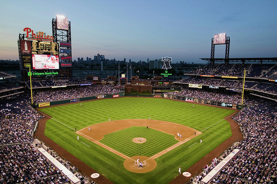 Philadelphia Phillies Photograph - Panoramic View Of 29,183 Baseball Fans #4 by Panoramic Images