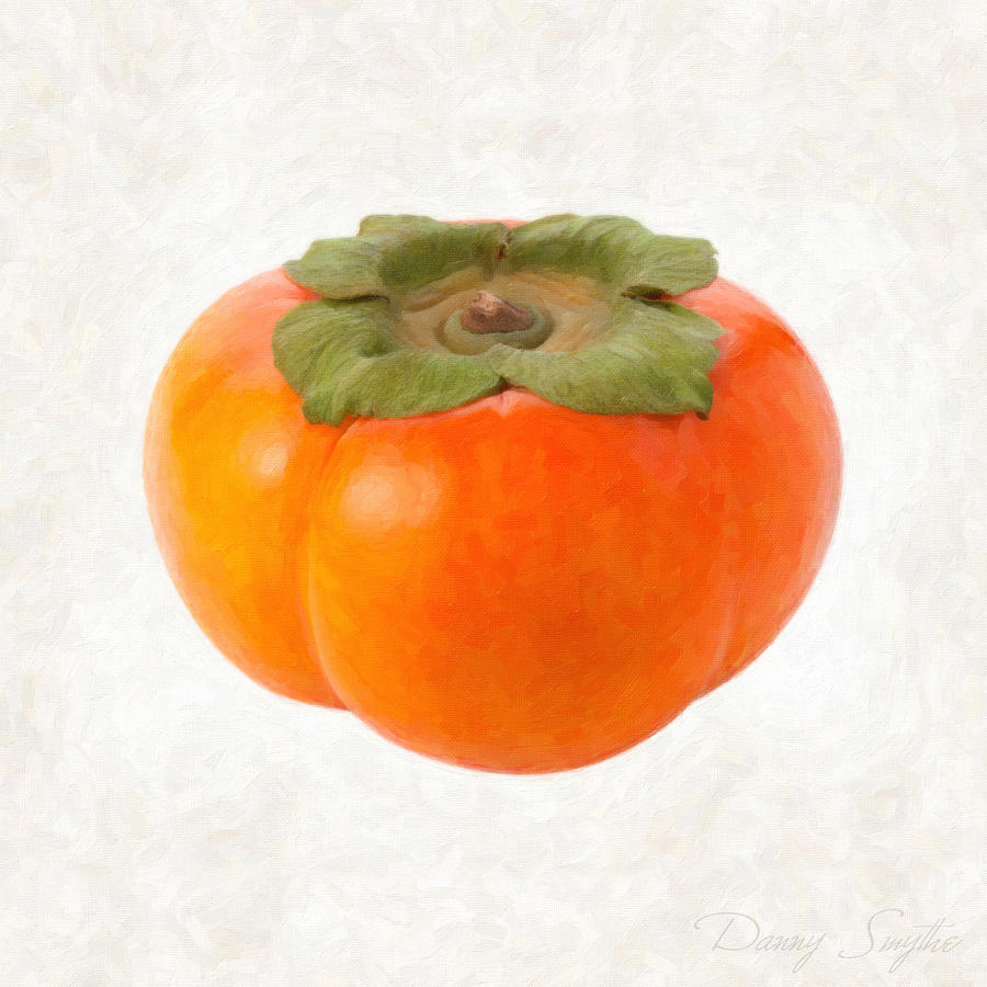 Nature Painting - Persimmon #4 by Danny Smythe