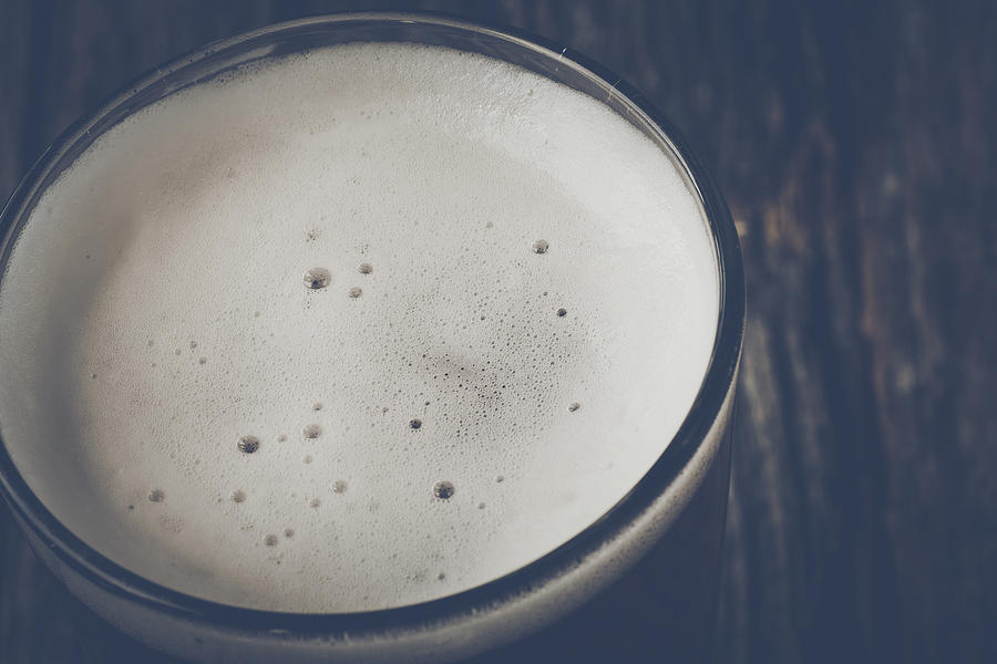 Pint of Pilsner Beer on Wood Background with Vintage Instagram F #4 Photograph by Brandon Bourdages