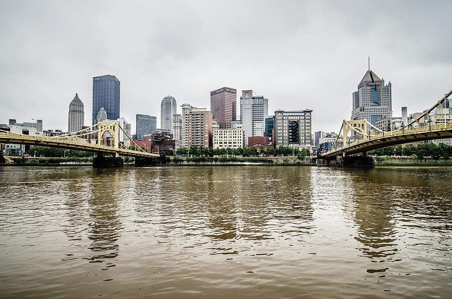 Pittsburgh Pa Skyline On Cloudy Day #4 Photograph by Alex Grichenko