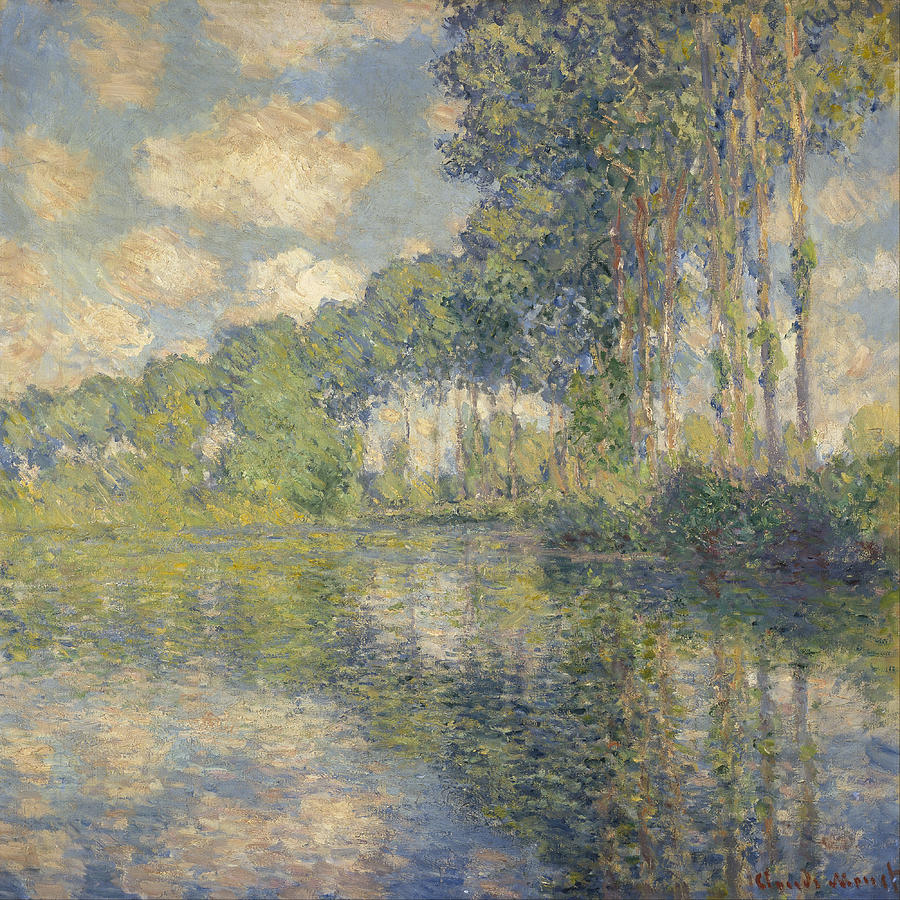 Poplars On The Epte #4 Painting by Claude Monet