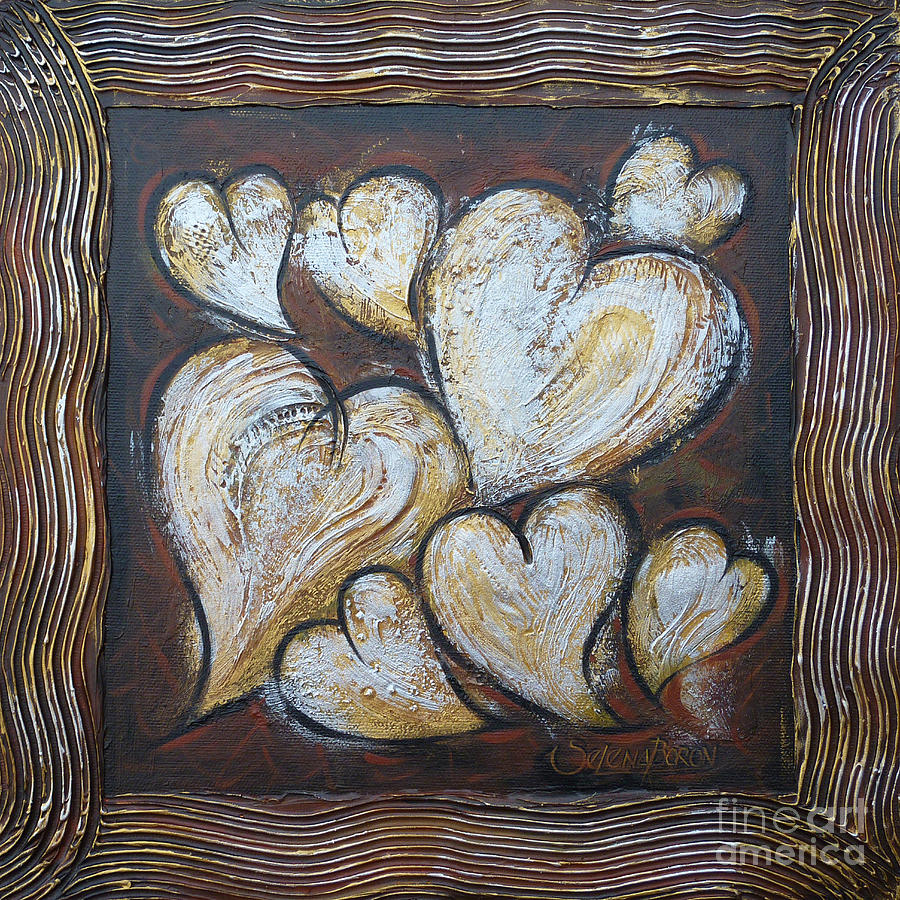 Valentines Day Painting - Precious Hearts 301110 #4 by Selena Boron