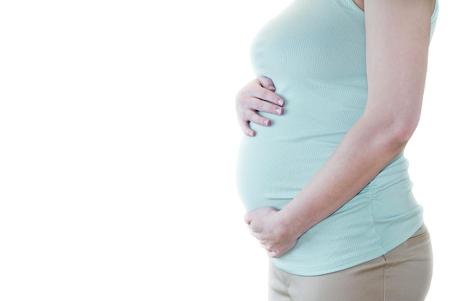 Anticipation Photograph - Pregnant Woman With Hands On Abdomen #4 by Science Photo Library