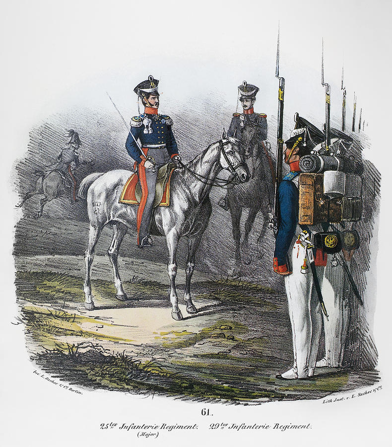 Prussian Soldiers, 1830 #4 Painting by Granger