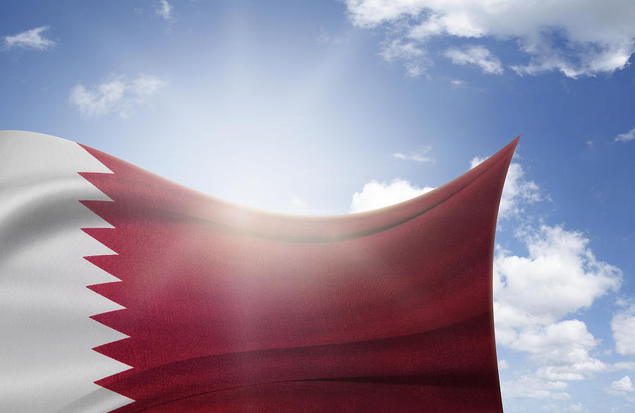 Summer Photograph - Qatar flag #4 by Les Cunliffe