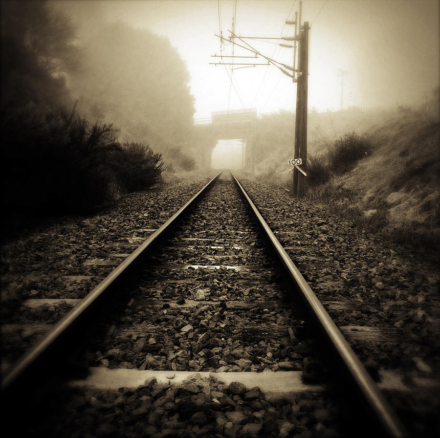 Transportation Photograph - Railway tracks #4 by Les Cunliffe